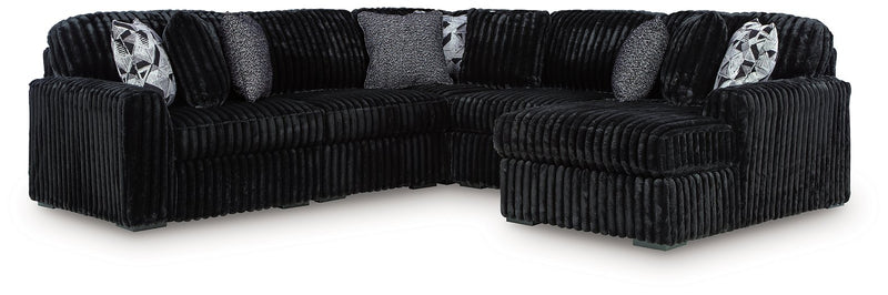 Midnight-Madness Sectional with Chaise - Luxe Home Furnishings (Jersey City, NJ)