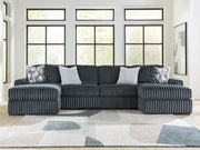 Midnight-Madness Double Chaise 3-Piece Sectional - Luxe Home Furnishings (Jersey City, NJ)