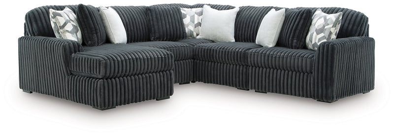 Midnight-Madness Sectional with Chaise - Luxe Home Furnishings (Jersey City, NJ)