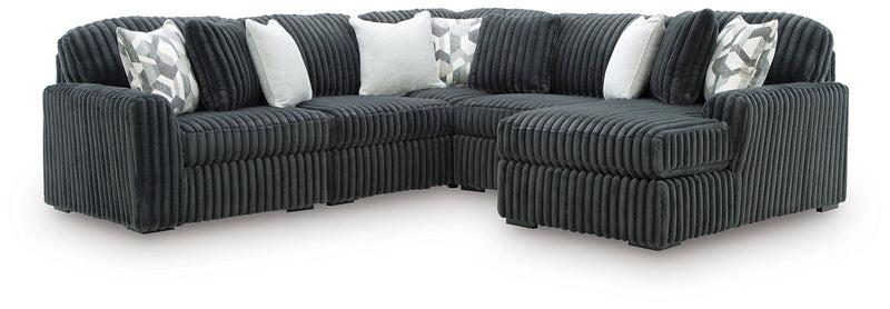 Midnight-Madness Sectional with Chaise - Luxe Home Furnishings (Jersey City, NJ)