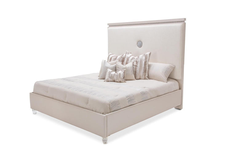 Glimmering Heights Cal King Upholstered Bed in Ivory