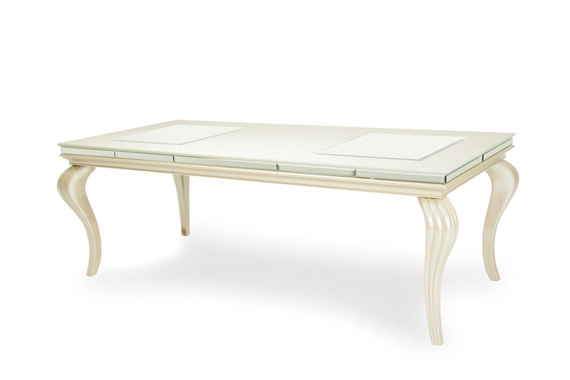 Hollywood Loft Rectangular Leg Dining Table in Frost 9001600-104