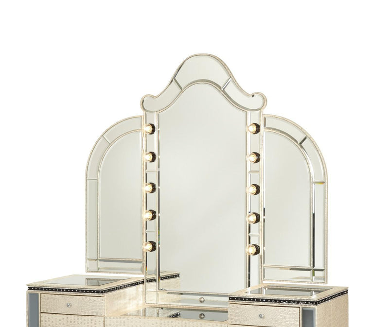 Hollywood Swank Vanity Mirror in Crystal Croc