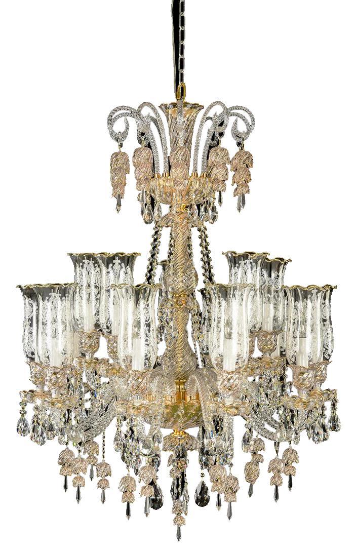 Lighting Garnier 15 Light Chandelier in Clear and Gold