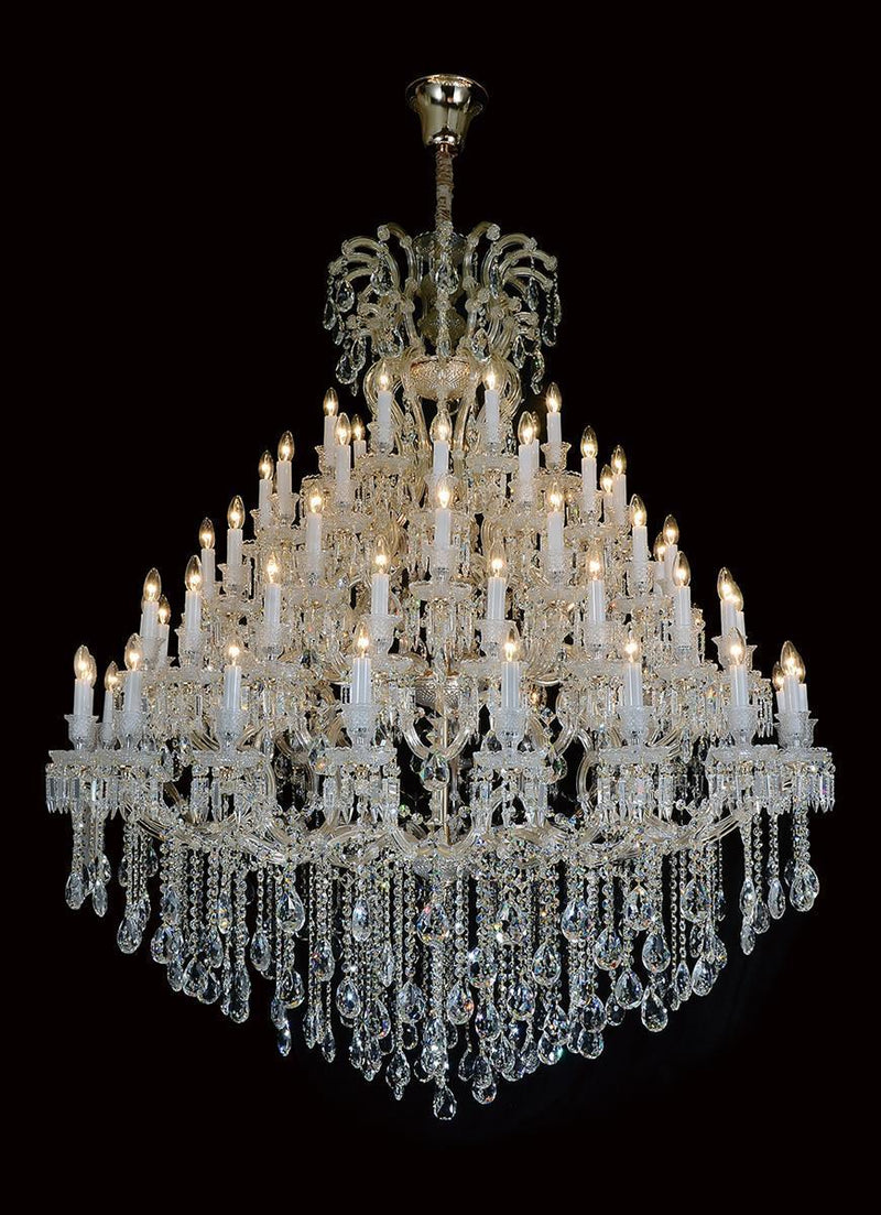 Lighting Grand Versailles 45 Light Chandelier in Clear and Gold