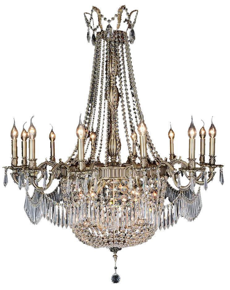 Lighting Summer Place 24 Light Chandelier in Clear and Antique
