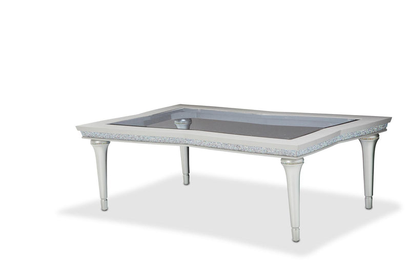 Melrose Plaza Rectangular Cocktail Table in Dove