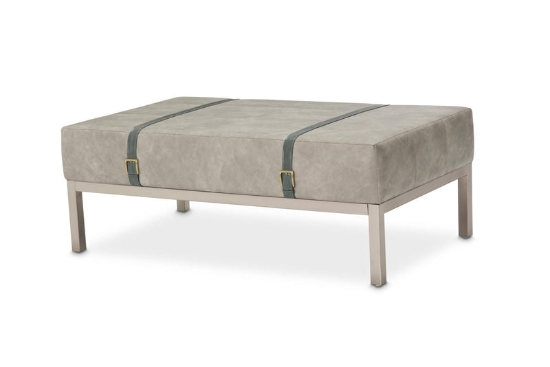 Menlo Station Rectangular Cocktail Ottoman in DoveGray