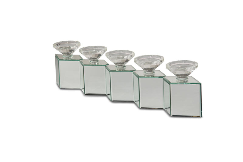 Montreal Mirorred Cube Linear Candle Holder