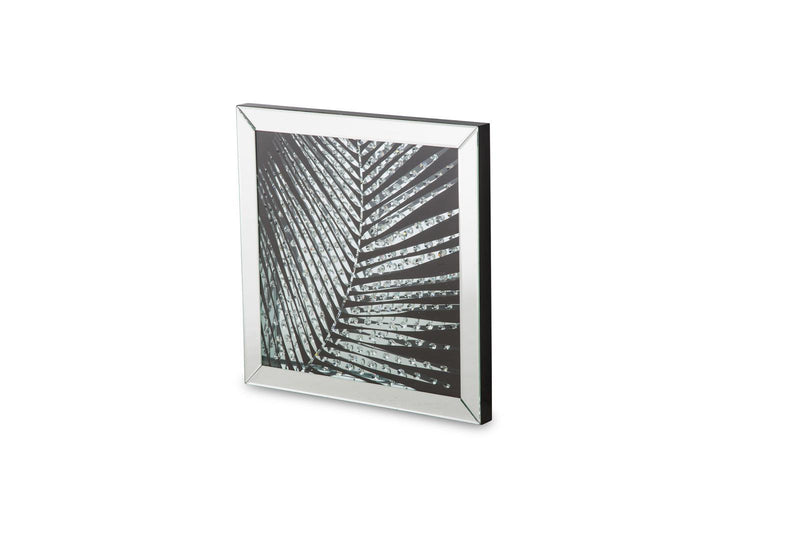 Montreal Mirror Framed Wall Decor w/Crystal Accented Leaves