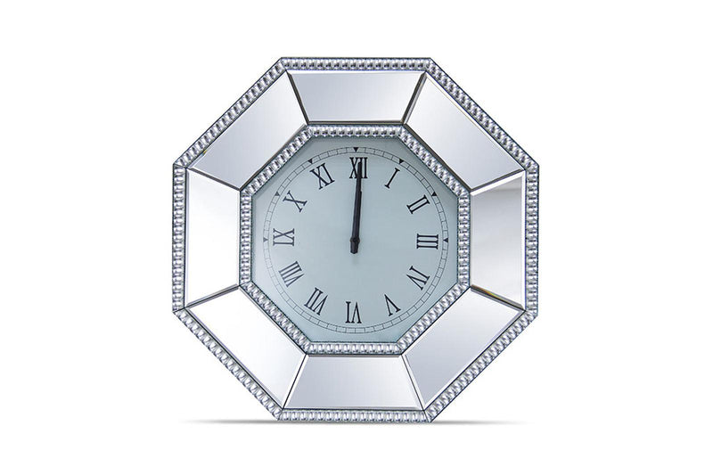 Montreal Octagonal Mirrored Wall Clock