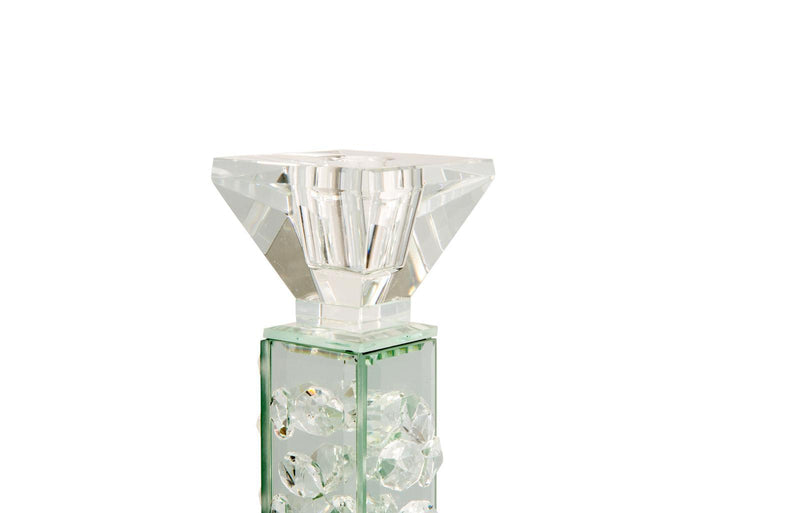Montreal Slender Mirrored Crystal Candle Holder, Large (6/pack)