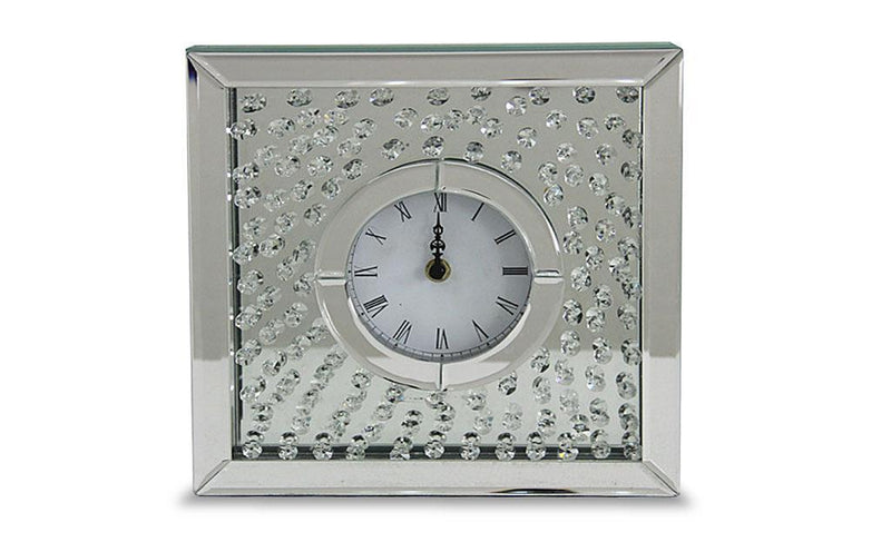 Montreal Table Clock w/Crystal Accents