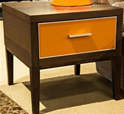 21 Cosmopolitan Square End Table in Umber/Orange