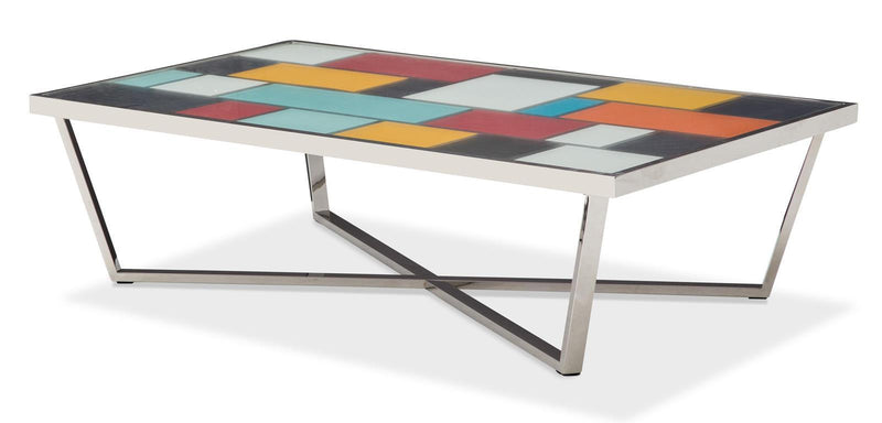 Freestanding Kube Rectangular Cocktail Table