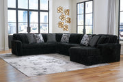 Midnight-Madness Sectional with Chaise - Luxe Home Furnishings (Jersey City, NJ)