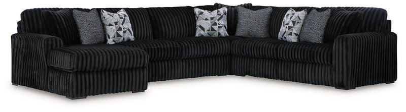 Midnight-Madness Sectional with Chaise - Luxe Home Furnishings (Jersey City, NJ)