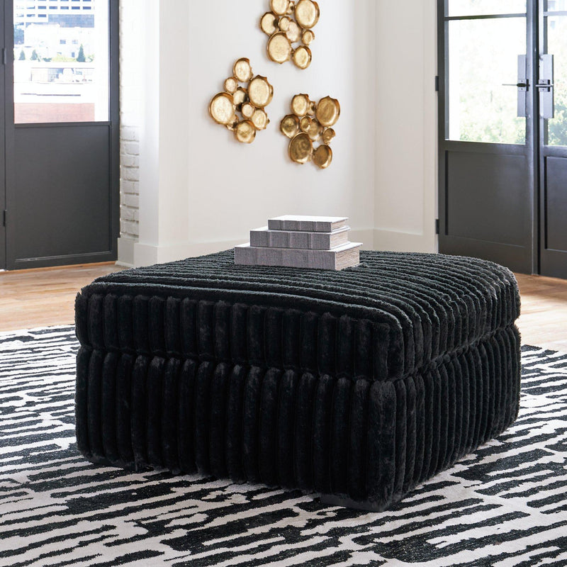 Midnight-Madness Oversized Accent Ottoman - Luxe Home Furnishings (Jersey City, NJ)