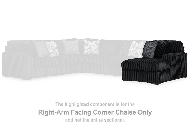Midnight-Madness Sectional with Chaise - Luxe Home Furnishings (Jersey City, NJ)