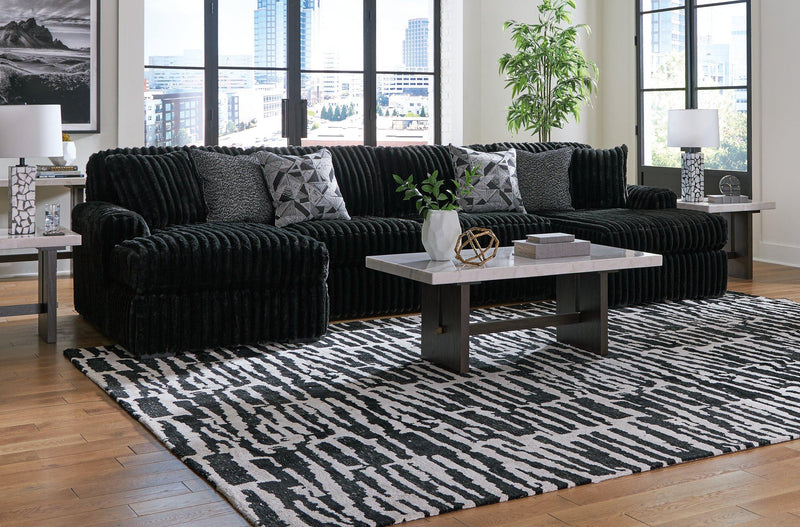 Midnight-Madness Sectional with Chaise - Luxe Home Furnishings (Jersey City, NJ)