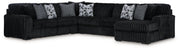 Midnight-Madness Sectional with Chaise - Luxe Home Furnishings (Jersey City, NJ)