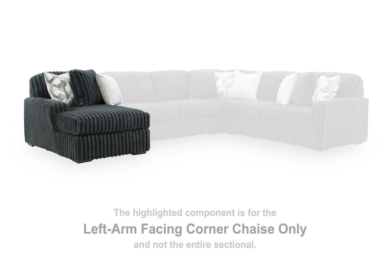 Midnight-Madness Sectional with Chaise - Luxe Home Furnishings (Jersey City, NJ)