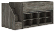 Frandern Loft Bed with Bookcase Storage - Luxe Home Furnishings (Jersey City, NJ)