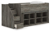 Frandern Loft Bed with Bookcase Storage - Luxe Home Furnishings (Jersey City, NJ)