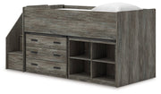 Frandern Loft Bed with Bookcase and Drawer Storage - Luxe Home Furnishings (Jersey City, NJ)