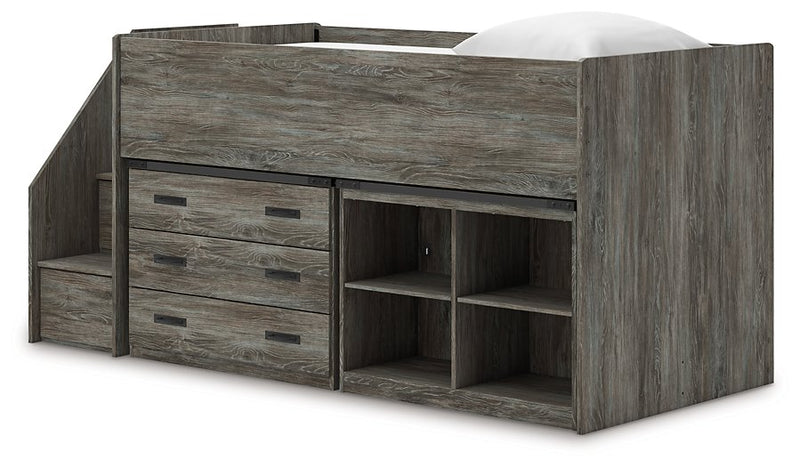 Frandern Loft Bed with Bookcase and Drawer Storage - Luxe Home Furnishings (Jersey City, NJ)