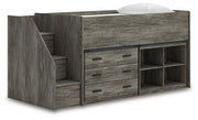 Frandern Loft Bed with Bookcase and Drawer Storage - Luxe Home Furnishings (Jersey City, NJ)
