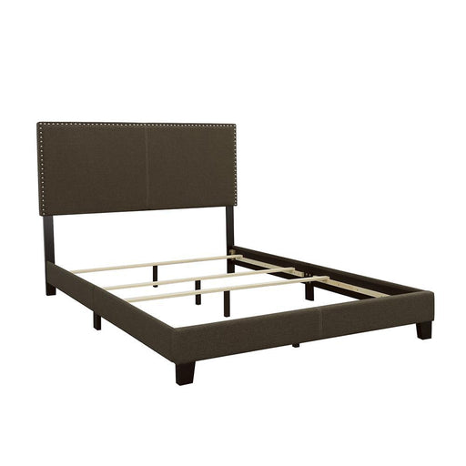 Boyd California King, King, & Queen Upholstered Bed with Nailhead Trim Charcoal & Grey image