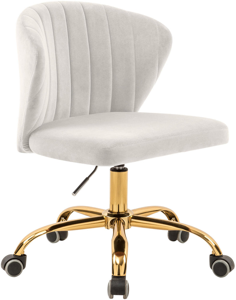 Finley Cream Velvet Office Chair