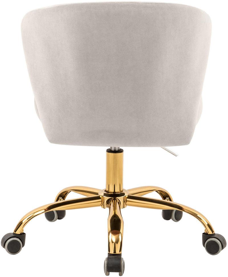 Finley Cream Velvet Office Chair