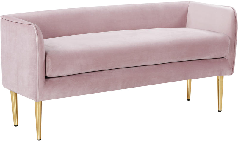 Audrey Pink Velvet Bench