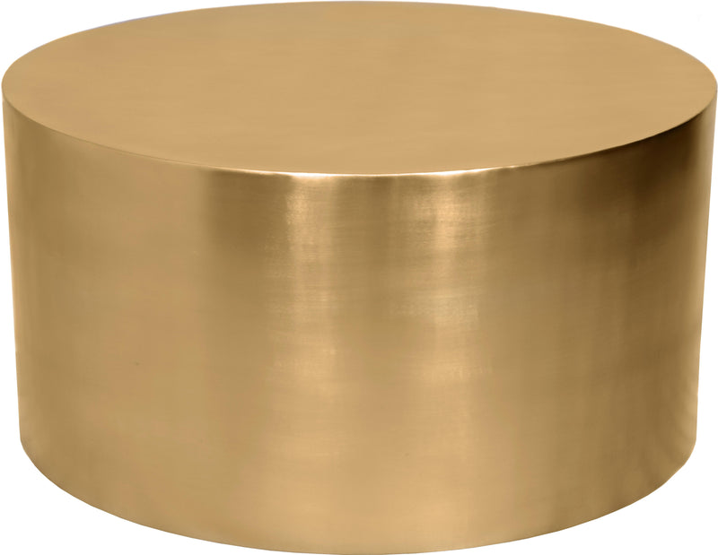 Cylinder Brushed Gold Coffee Table