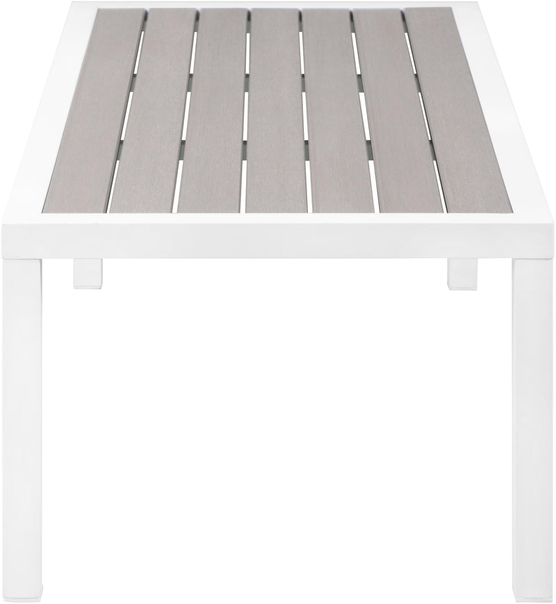 Nizuc Grey manufactured wood Outdoor Patio Aluminum Coffee Table