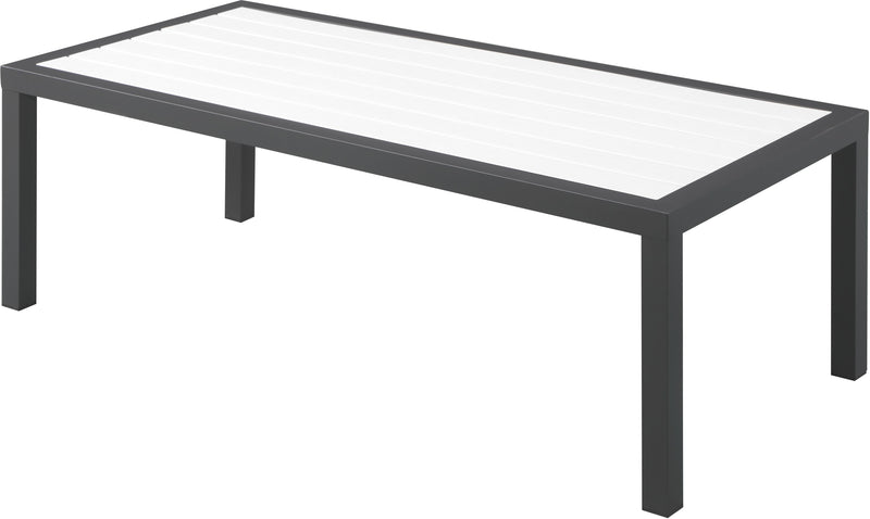 Nizuc White manufactured wood Outdoor Patio Aluminum Coffee Table
