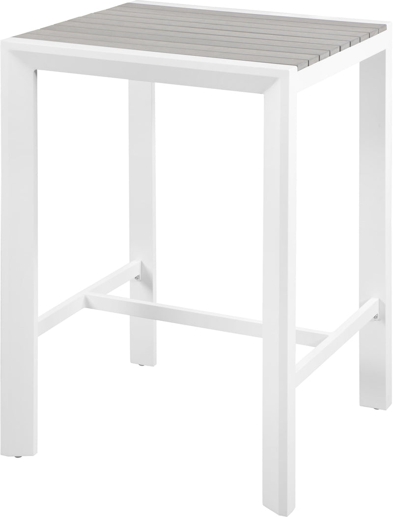 Nizuc Grey manufactured wood Outdoor Patio Aluminum Square Bar Table