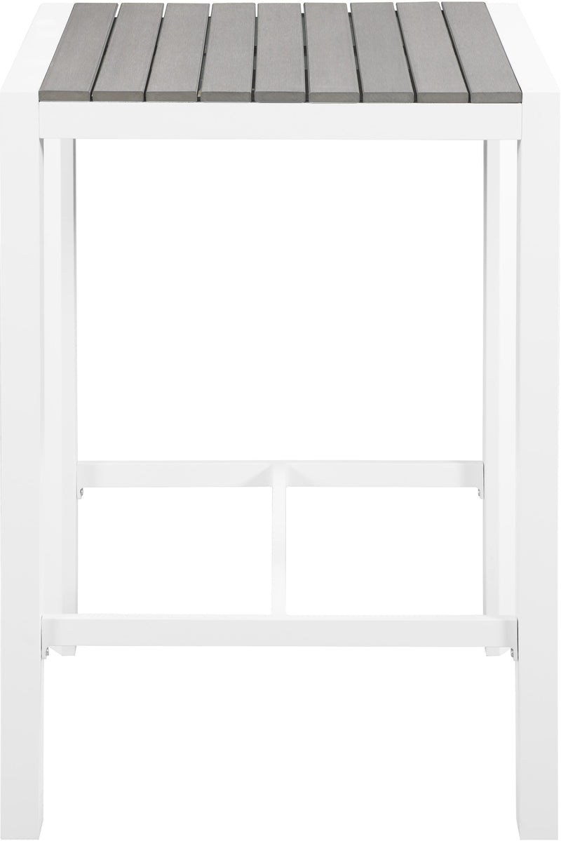 Nizuc Brown manufactured wood Outdoor Patio Aluminum Square Bar Table