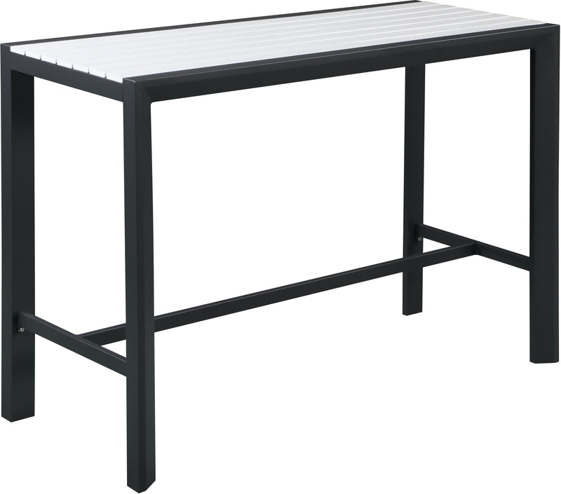 Nizuc White manufactured wood Outdoor Patio Aluminum Rectangle Bar Table