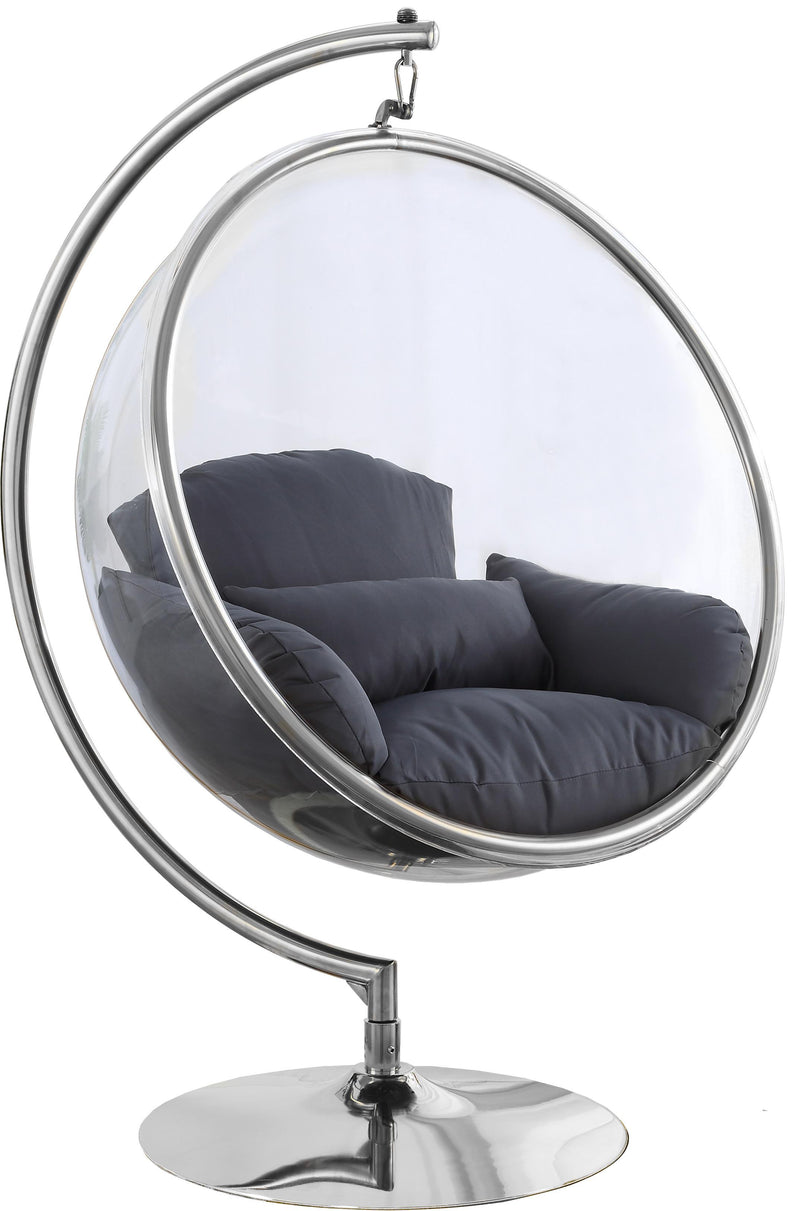 Luna Grey Durable Fabric Acrylic Swing Chair