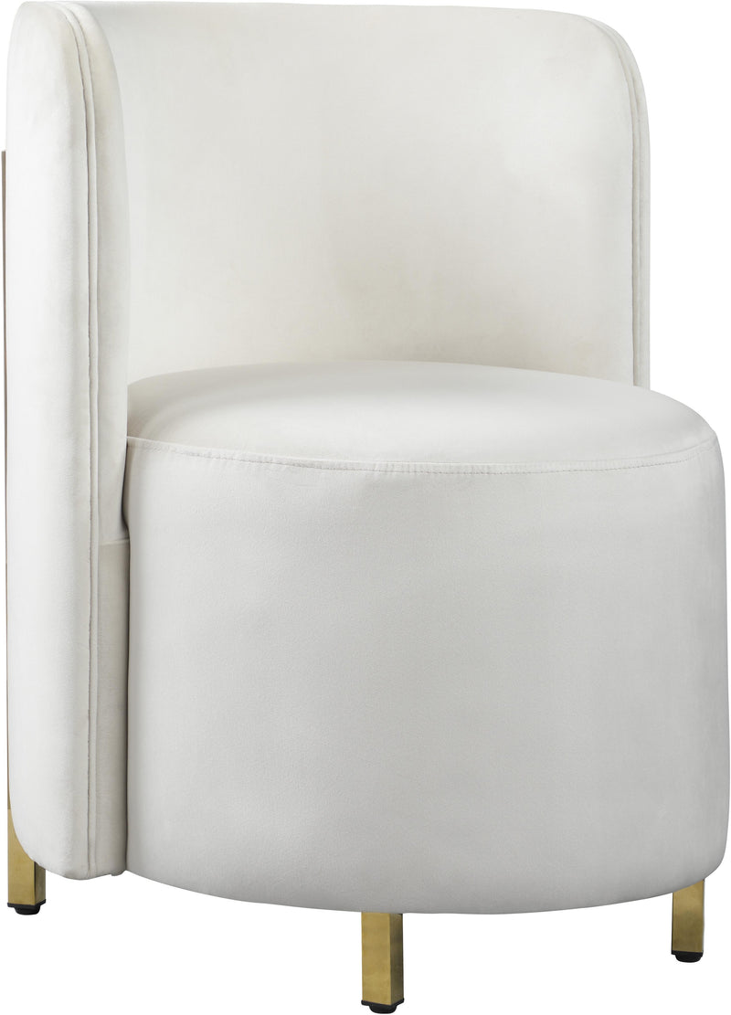 Rotunda Cream Velvet Accent Chair