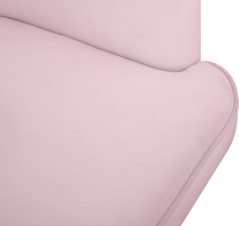 Rays Pink Velvet Accent Chair