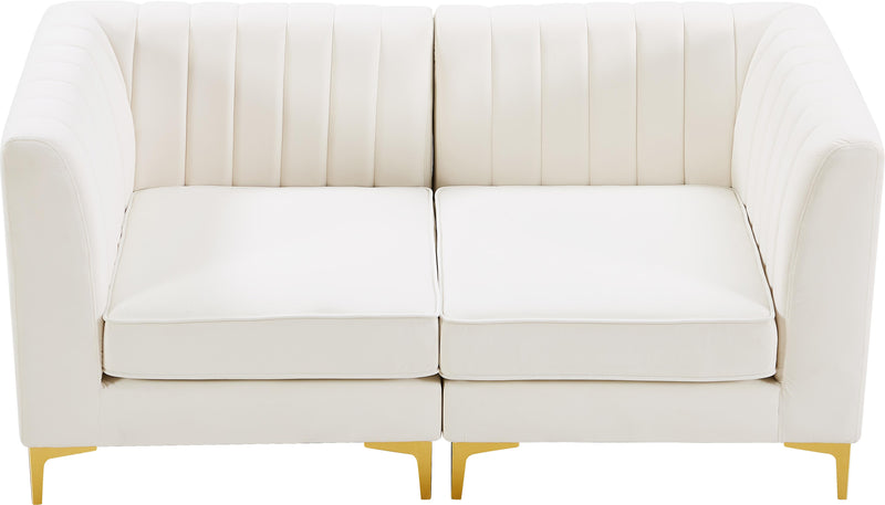 Alina Cream Velvet Modular Sofa