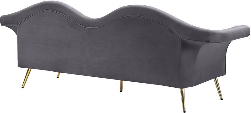 Lips Grey Velvet Sofa