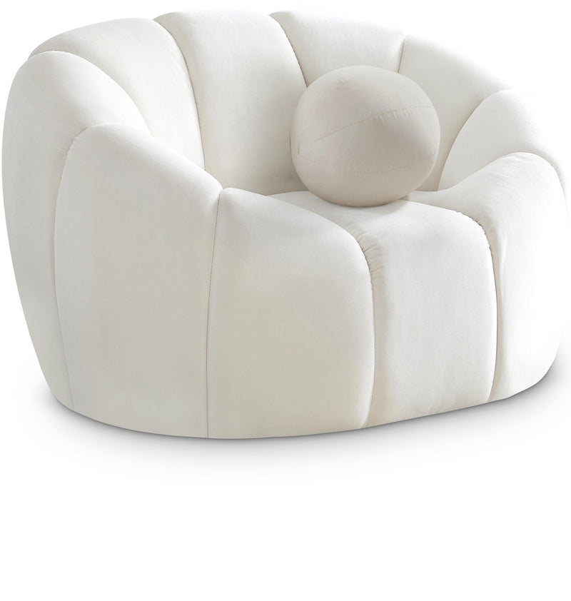 Elijah Cream Velvet Chair
