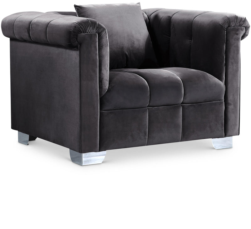 Kayla Grey Velvet Chair