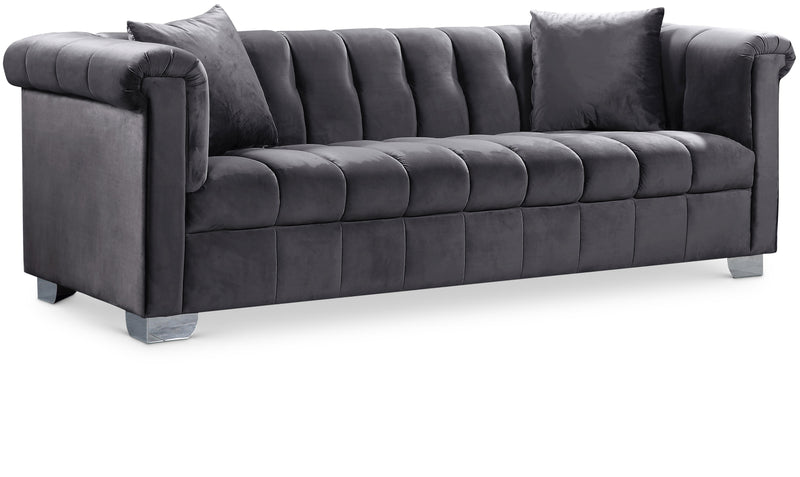 Kayla Grey Velvet Sofa