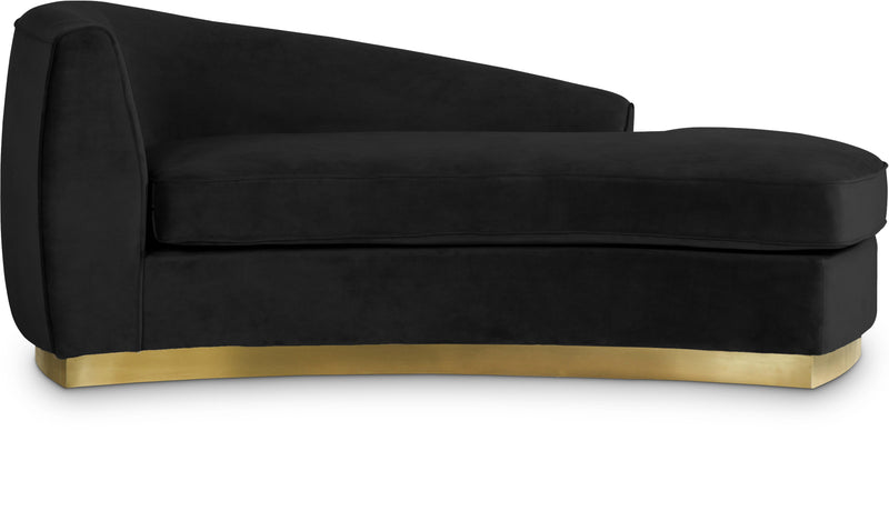 Julian Black Velvet Chaise